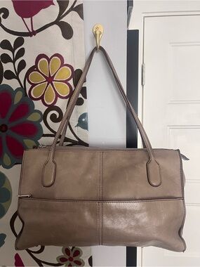 HOBO Women's Leather TOTE, Shoulder Bag, Taupe